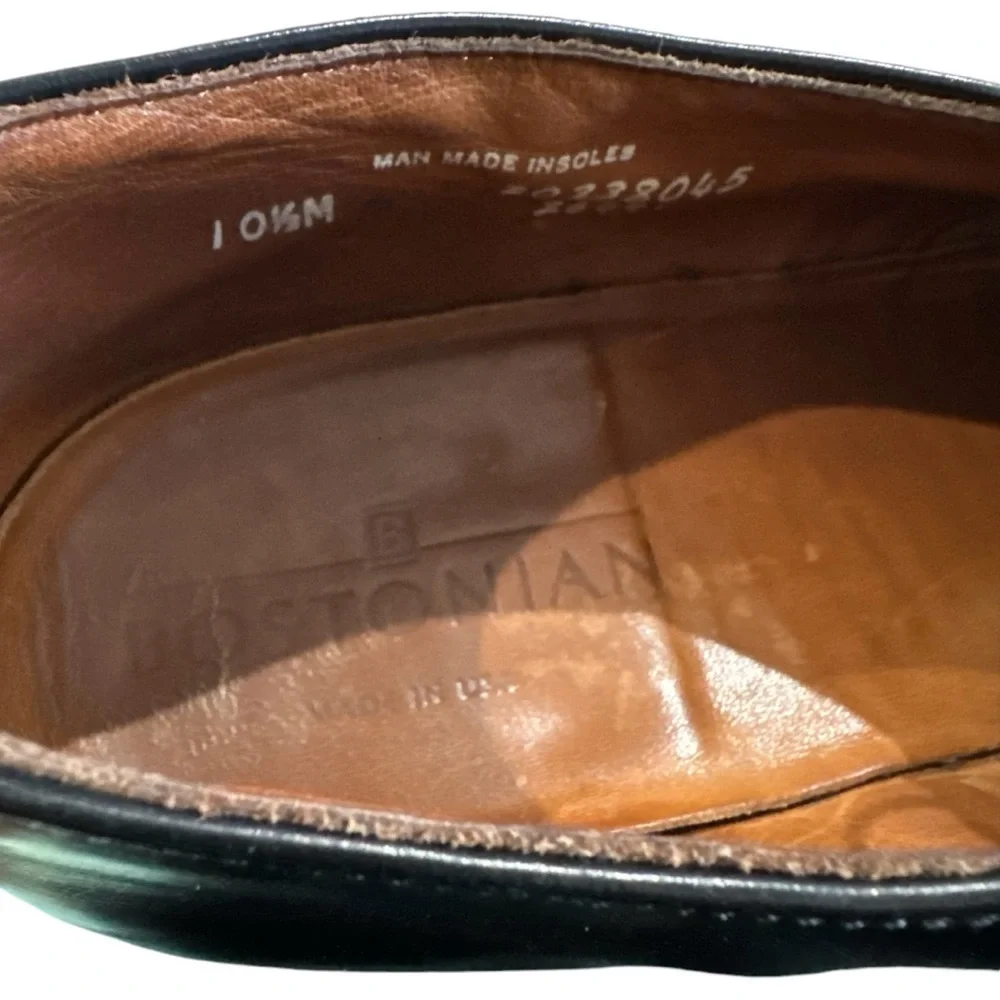 Bostonian Vlassic Men’s Black Leather Dress Shoes Size 10.5M